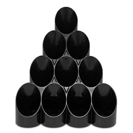 Hot sauce 10-bottle display stand, tiered triangle layout is an "A" shape, single cup at the top and tiers down to four cups.